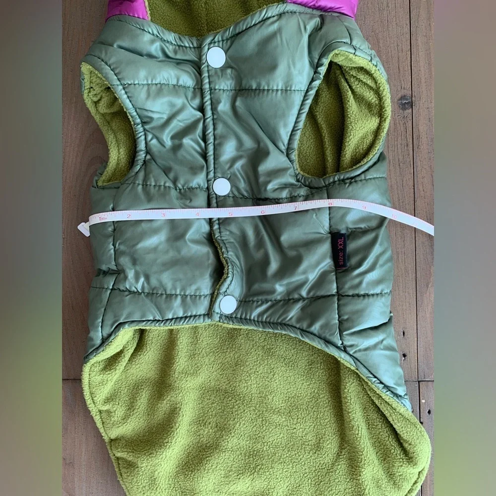 NEW Dog puffer jacket in khaki purple